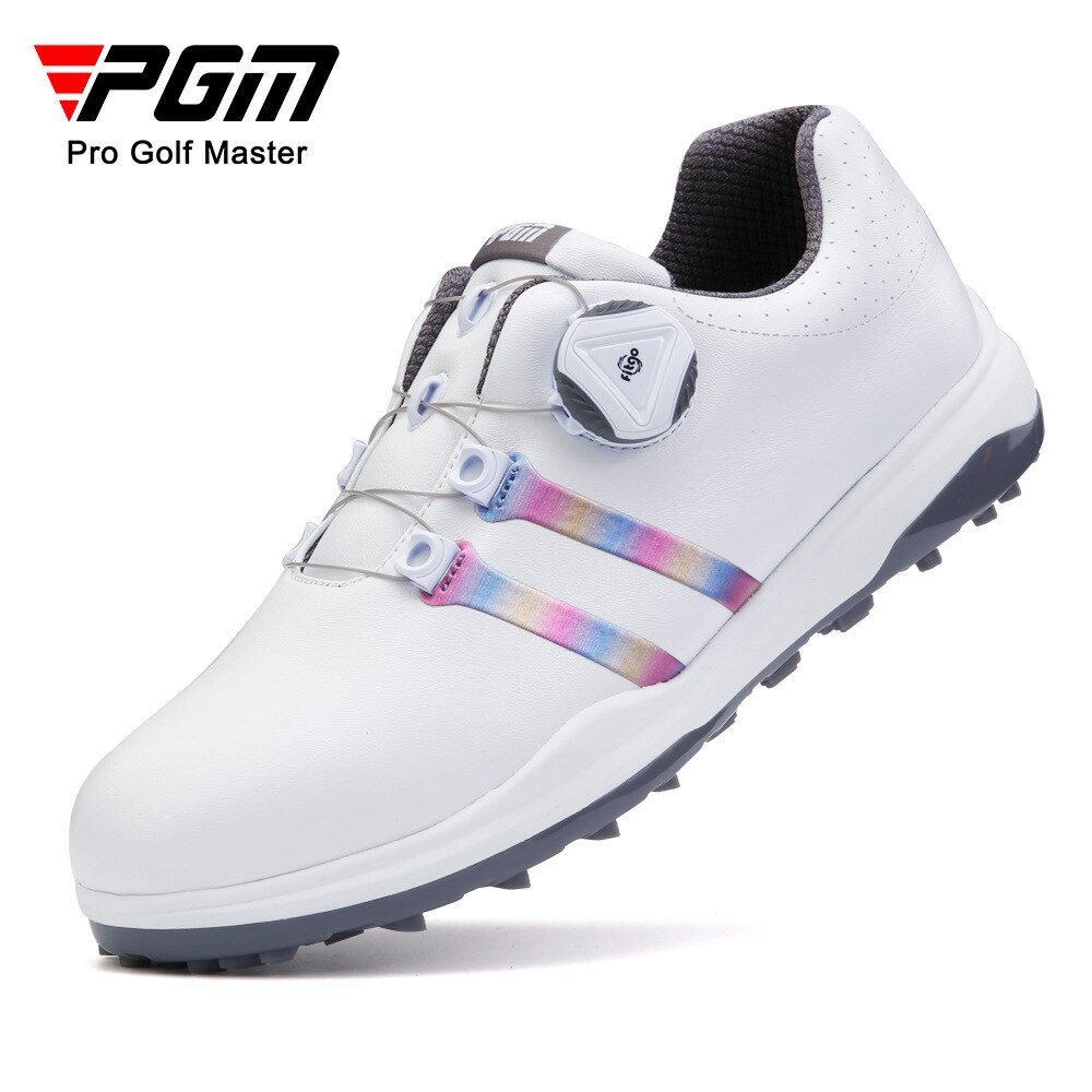 PGM-여성용 골프화, 방수 경량 노브 버클 신발 끈 스니커즈, 통기성 미끄럼 방지 트레이너, 운동화